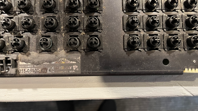 ADDS Regent 25 Cherry Capacitive Keyboard Close up of part number